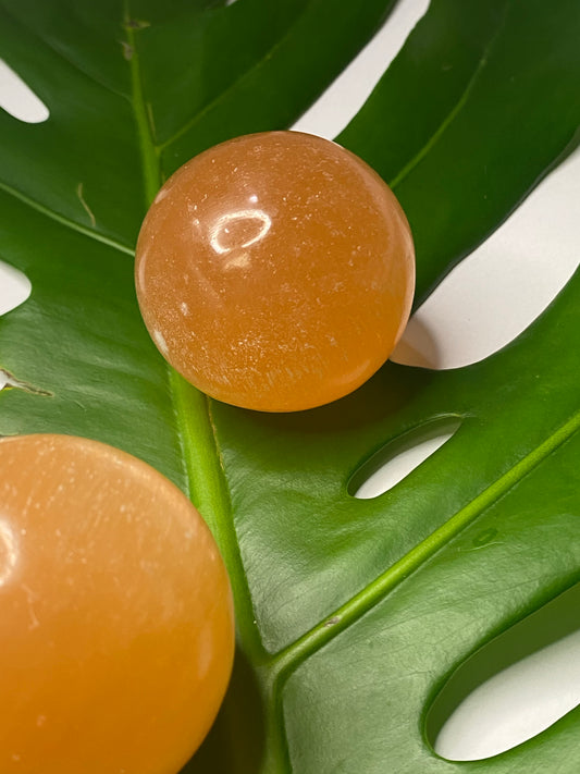 Orange Selenite Sphere